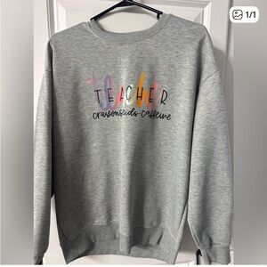 TEACHER BUNDLE SWEATSHIRT COFFEE TRAVEL MUG EARRINGS!